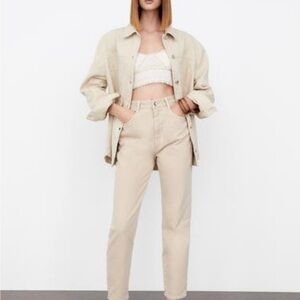Zara Mom Jeans Cream